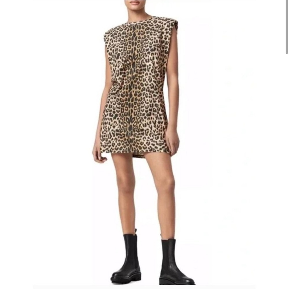 All Saints Leopard Tank Dress